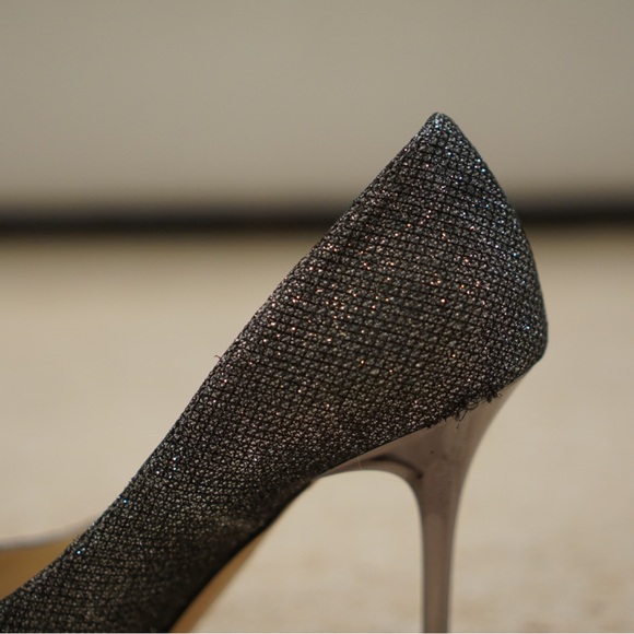 Jimmy Choo Abel Pumps Size 38.5 Color Anthracite/Glitter - Picture 4 of 7